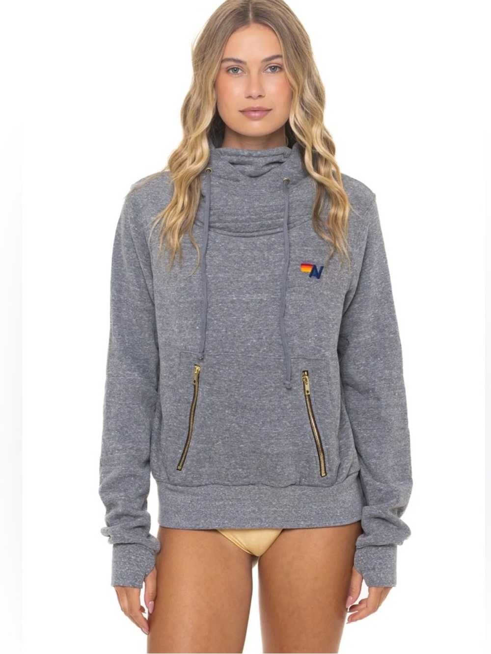 ⭐️Aviator Nation gray ninja pullover hoodie ⭐️